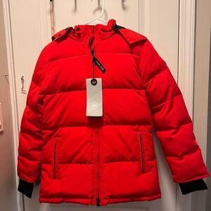canada goose womens chelsea parka heritage red medium nwt
